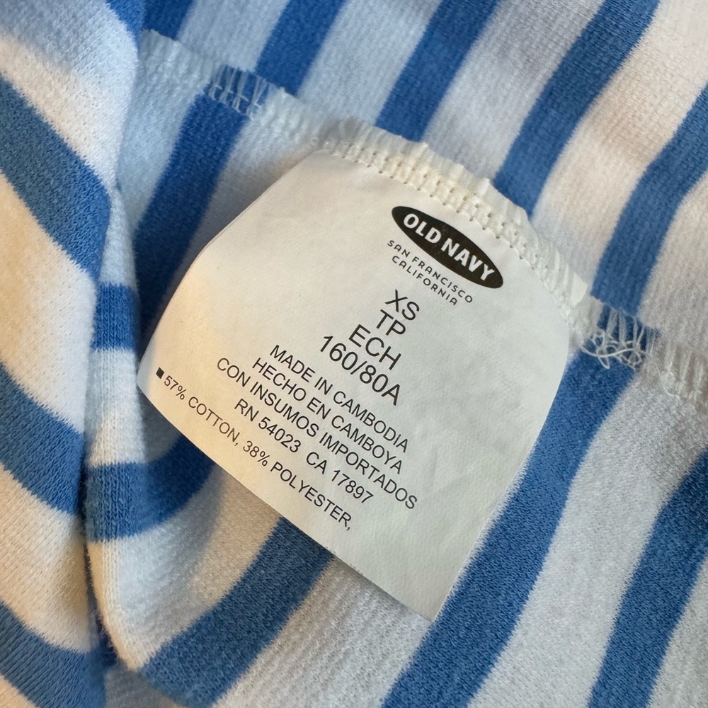 Old Navy | Fit & Flare Sleeveless Striped Dress | Blue and White | Size XS - Picture 5 of 7